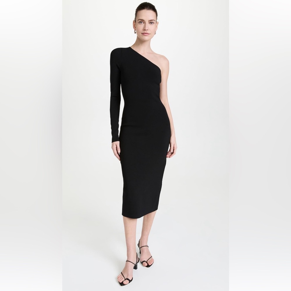 Victoria Beckham VB Body One Shoulder Midi Dress